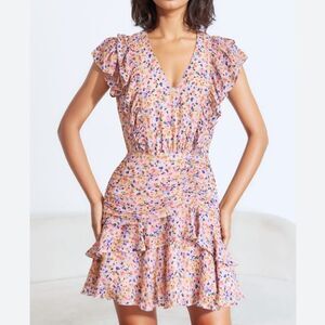 NWT Yumi Kim Carlotta Mini Dress Ditzy Darling chiffon floral Revolve S